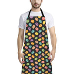 Colorful Macaron Pattern Print Bib Apron With Pocket