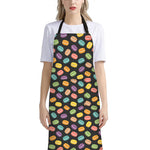 Colorful Macaron Pattern Print Bib Apron With Pocket