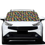 Colorful Macaron Pattern Print Car Windshield Snow Cover