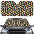 Colorful Macaron Pattern Print Car Windshield Sun Shade