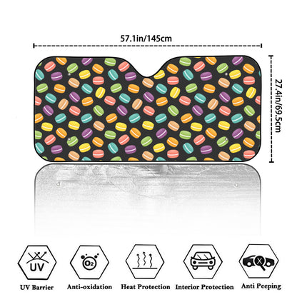 Colorful Macaron Pattern Print Car Windshield Sun Shade