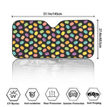 Colorful Macaron Pattern Print Car Windshield Sun Shade