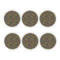 Colorful Macaron Pattern Print Coaster Set