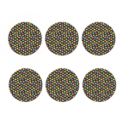 Colorful Macaron Pattern Print Coaster Set