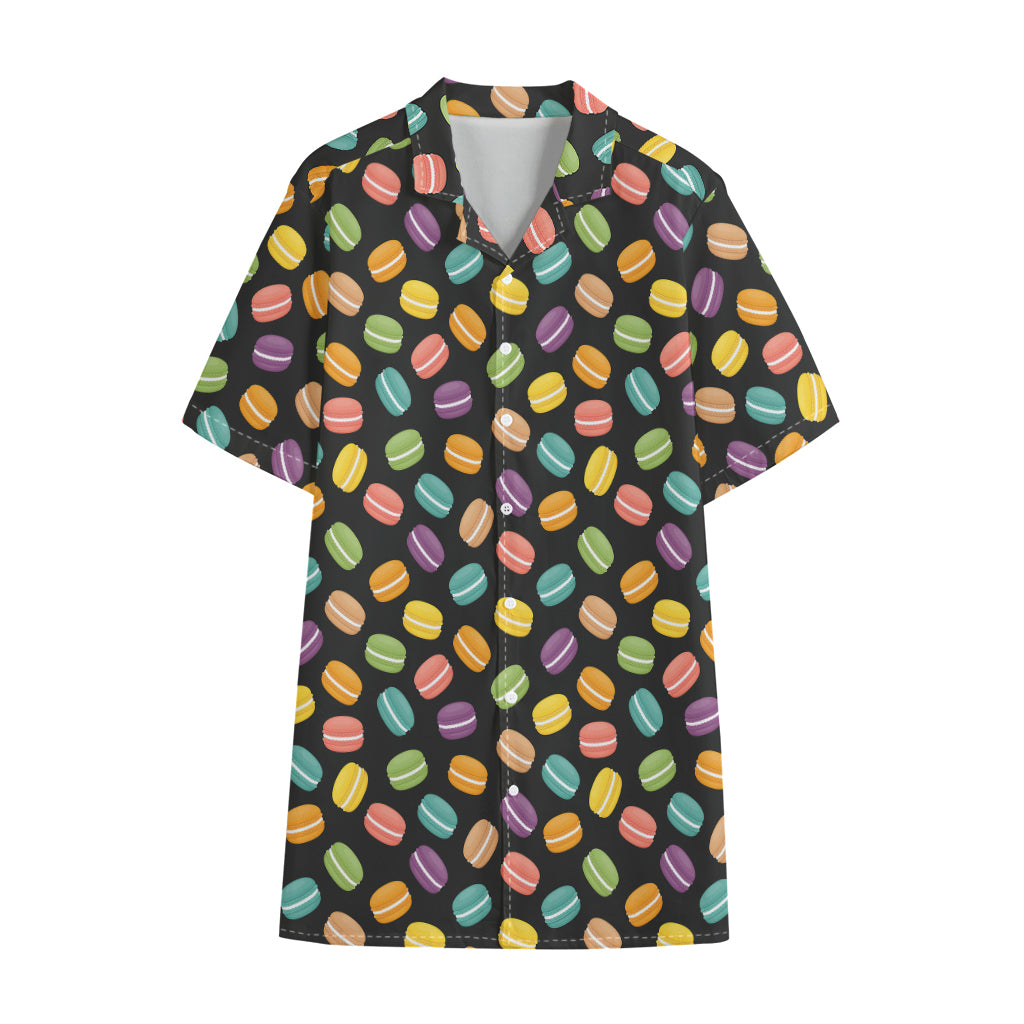 Colorful Macaron Pattern Print Cotton Hawaiian Shirt