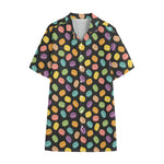 Colorful Macaron Pattern Print Cotton Hawaiian Shirt