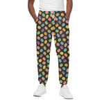 Colorful Macaron Pattern Print Cotton Pants
