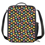 Colorful Macaron Pattern Print Crossbody Lunch Bag