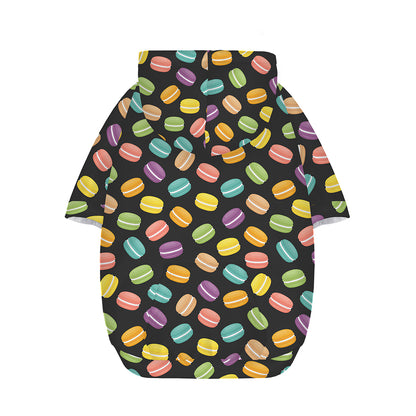 Colorful Macaron Pattern Print Dog Zip Up Hoodie