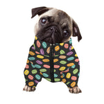 Colorful Macaron Pattern Print Dog Zip Up Jacket