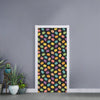 Colorful Macaron Pattern Print Door Sticker