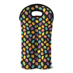 Colorful Macaron Pattern Print Double Neoprene Wine Tote