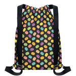 Colorful Macaron Pattern Print Drawstring Backpack