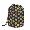 Colorful Macaron Pattern Print Drawstring Makeup Bag