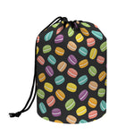 Colorful Macaron Pattern Print Drawstring Makeup Bag