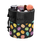 Colorful Macaron Pattern Print Drawstring Makeup Bag