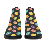 Colorful Macaron Pattern Print Flat Ankle Boots