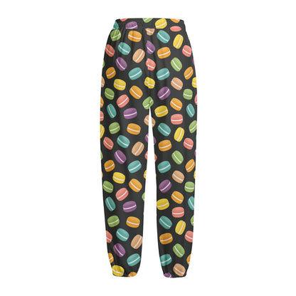 Colorful Macaron Pattern Print Fleece Lined Knit Pants