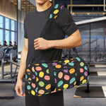 Colorful Macaron Pattern Print Gym Bag