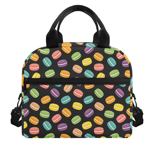 Colorful Macaron Pattern Print Insulated Lunch Bag