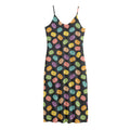 Colorful Macaron Pattern Print Jersey Midi Cami Dress