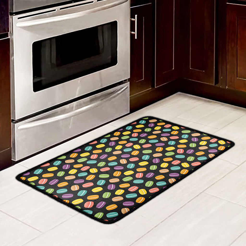 Colorful Macaron Pattern Print Kitchen Mat