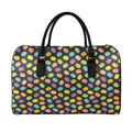 Colorful Macaron Pattern Print Leather Duffel Bag