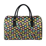 Colorful Macaron Pattern Print Leather Duffle Bag
