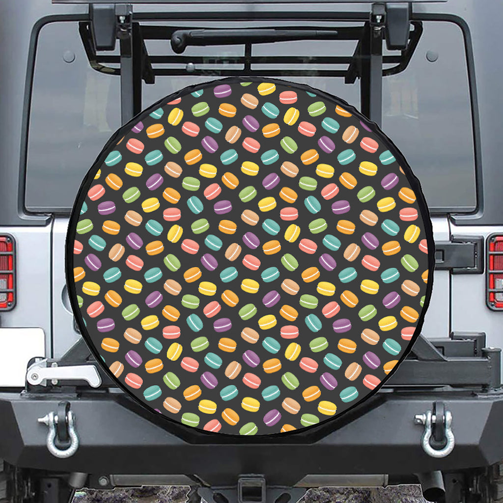 Colorful Macaron Pattern Print Leather Spare Tire Cover