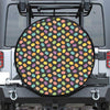 Colorful Macaron Pattern Print Leather Spare Tire Cover