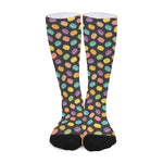 Colorful Macaron Pattern Print Long Socks