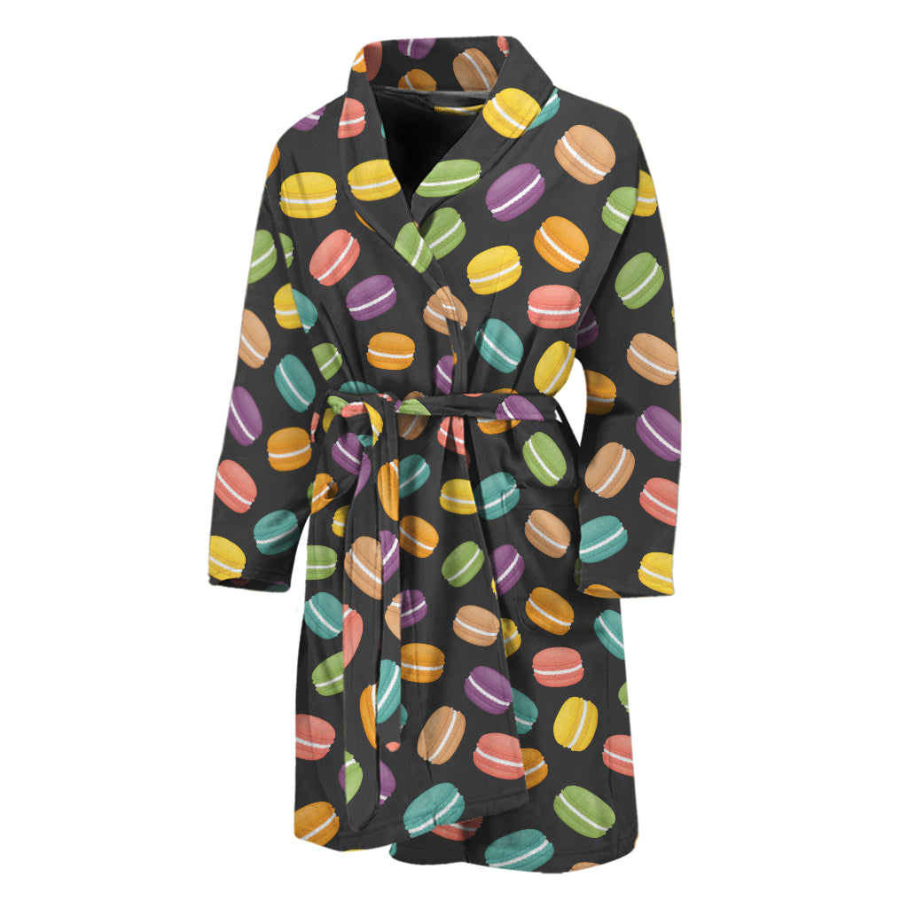 Colorful Macaron Pattern Print Men's Bathrobe