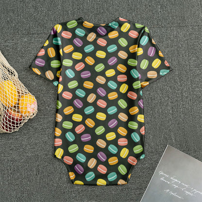 Colorful Macaron Pattern Print Men's Bodysuit