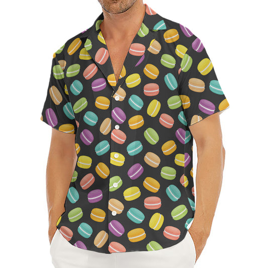 Colorful Macaron Pattern Print Men's Deep V-Neck Shirt