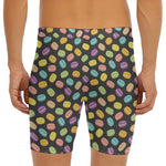 Colorful Macaron Pattern Print Men's Long Boxer Briefs