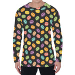 Colorful Macaron Pattern Print Men's Long Sleeve T-Shirt