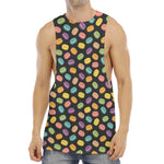 Colorful Macaron Pattern Print Men's Muscle Tank Top