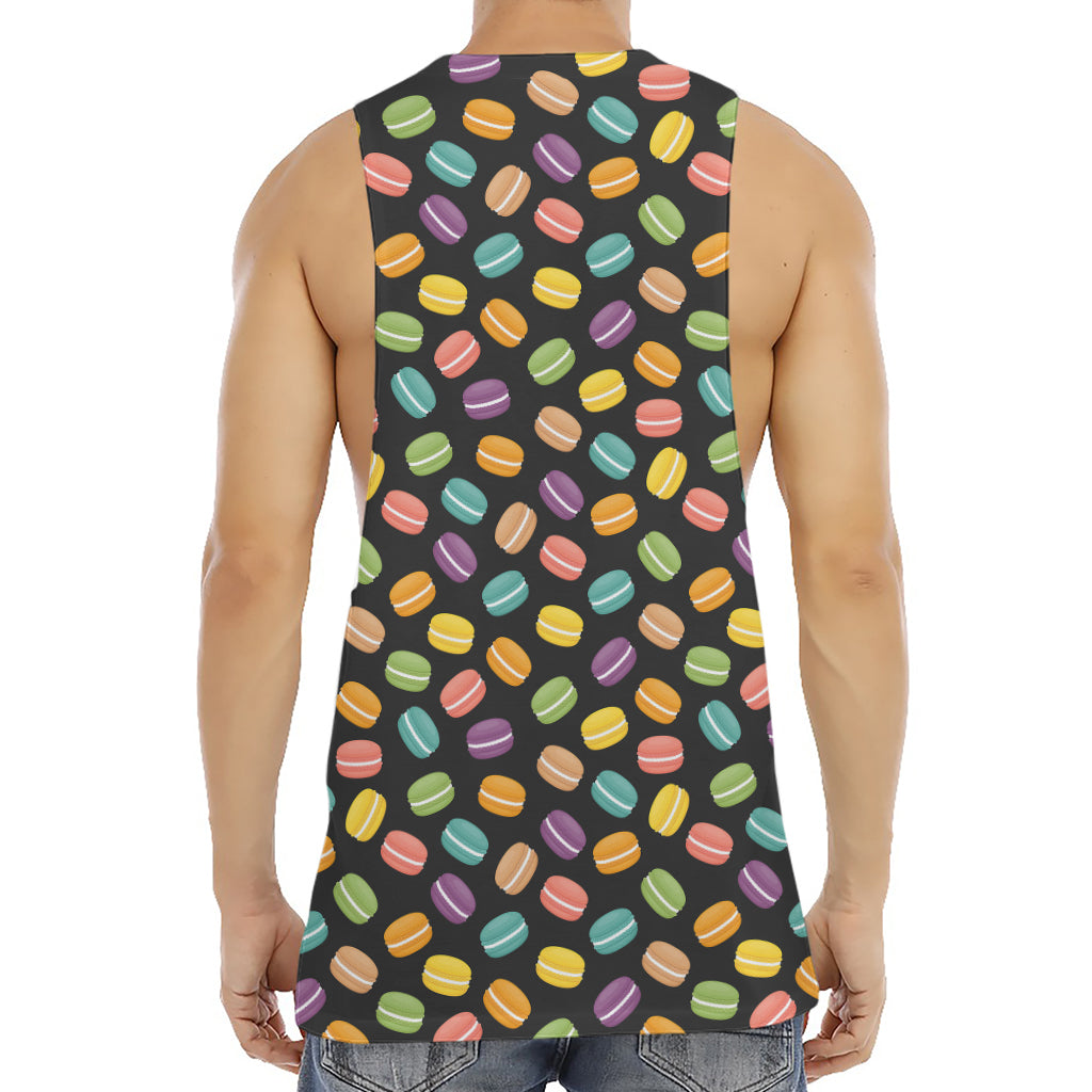 Colorful Macaron Pattern Print Men's Muscle Tank Top