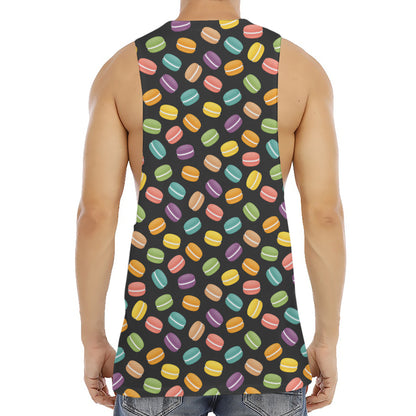 Colorful Macaron Pattern Print Men's Muscle Tank Top