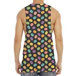 Colorful Macaron Pattern Print Men's Muscle Tank Top