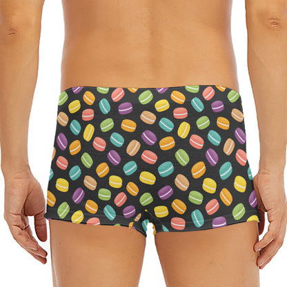 Colorful Macaron Pattern Print Men's Short Boxer Briefs