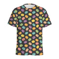 Colorful Macaron Pattern Print Men's Athletic T-Shirt