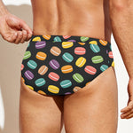 Colorful Macaron Pattern Print Men's Swim Briefs