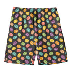Colorful Macaron Pattern Print Men's Swim Trunks