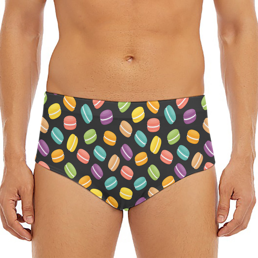 Colorful Macaron Pattern Print Men's Triangle Swim Briefs