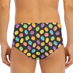 Colorful Macaron Pattern Print Men's Triangle Swim Briefs