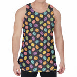 Colorful Macaron Pattern Print Men's Velvet Tank Top