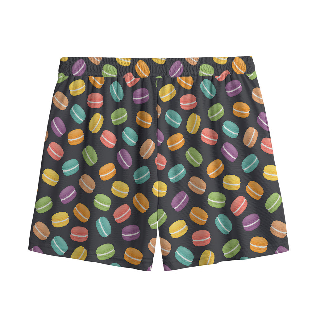 Colorful Macaron Pattern Print Mesh Shorts