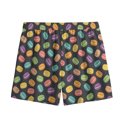 Colorful Macaron Pattern Print Mesh Shorts