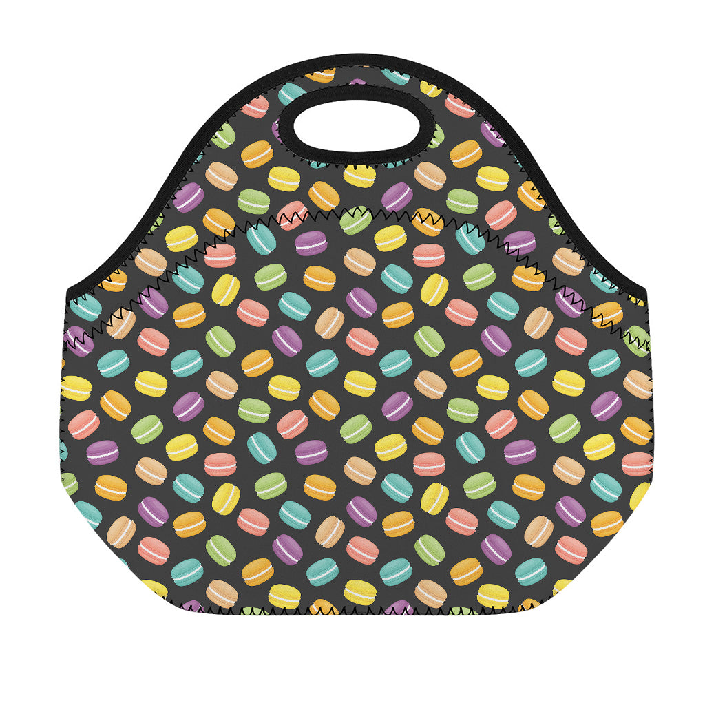 Colorful Macaron Pattern Print Neoprene Lunch Bag